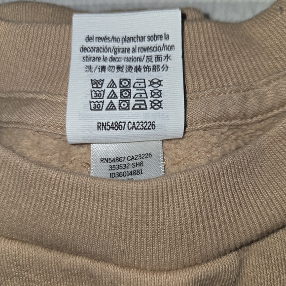 Victoria's Secret Pink Women's Tan Short Sleeve Cropped Sweatshit Size XS - Picture 10 of 10